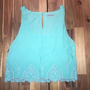 Charlotte Russe mint crop top